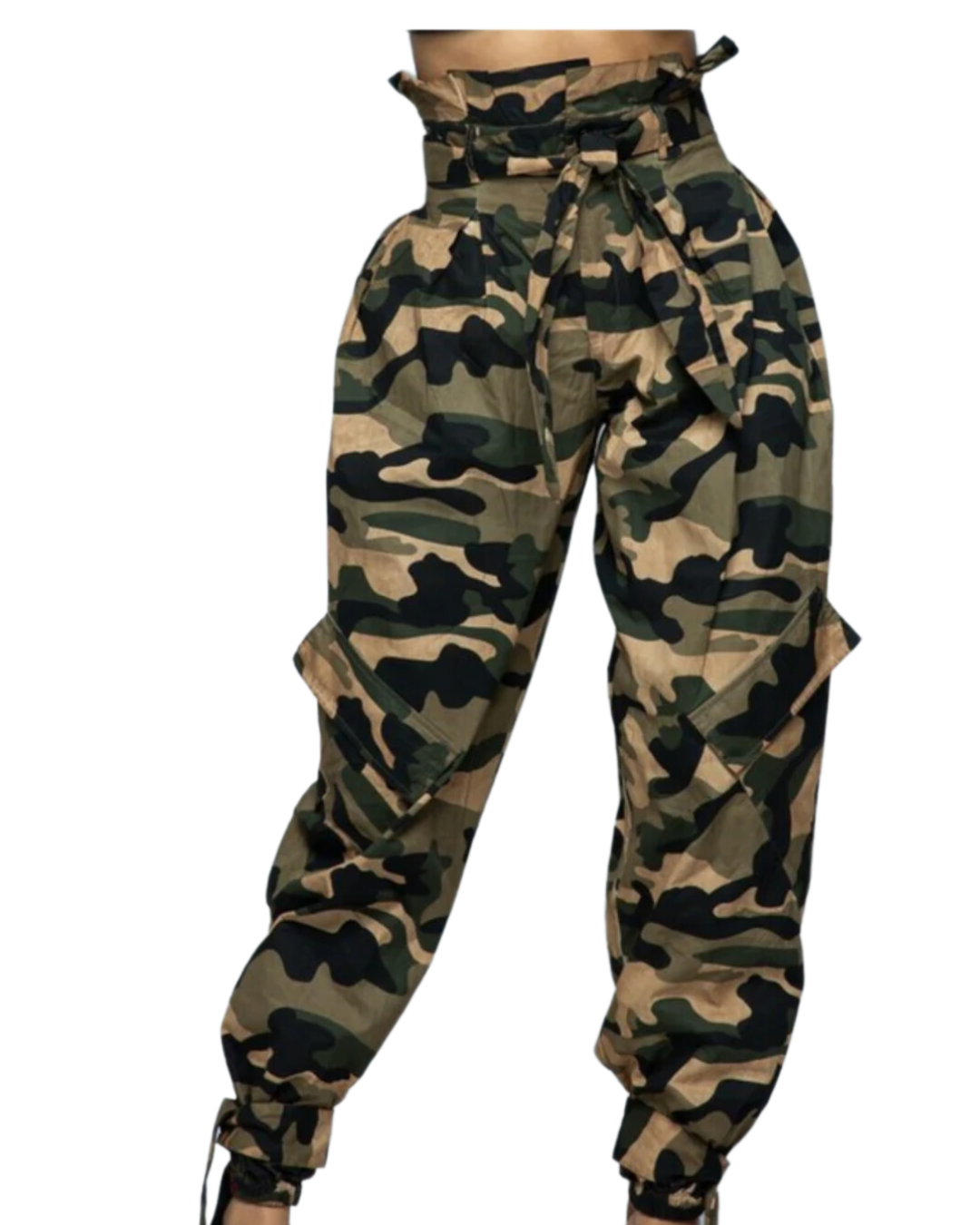 SNOB War Ready High Waist Dress  -Camouflage Olive