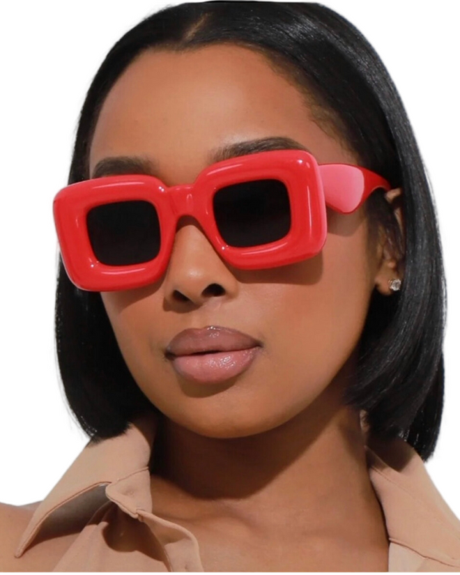 SNOB Red Block Sunglasses