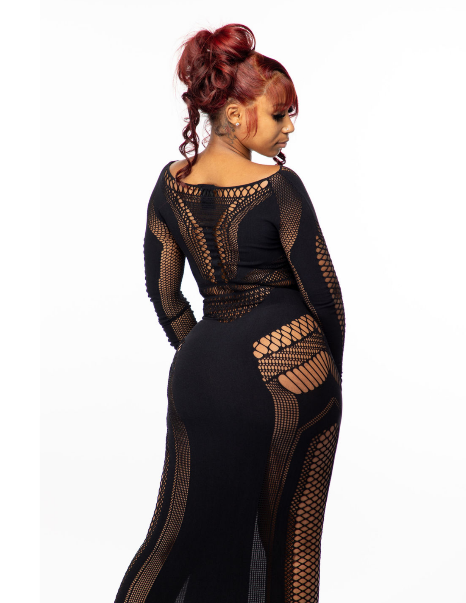 Bella See Through Seamless Black Long Dress SNOB B' CHIC CAFE Bella See Through Seamless Black Long Dress SNOB B' CHIC CAFE