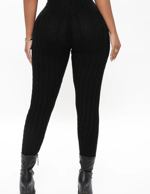 SNOB Jessica Stretchy High Waist Leggings-Black