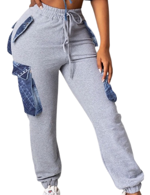 SNOB Kacey DENIM Sweat Pants