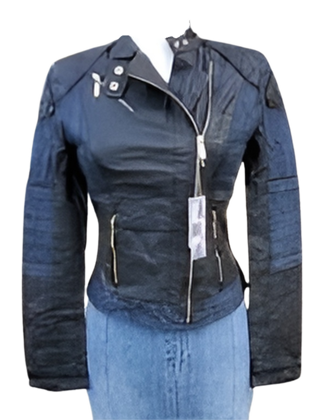 SNOB Eve DENIM motorcycle jean leather jacket