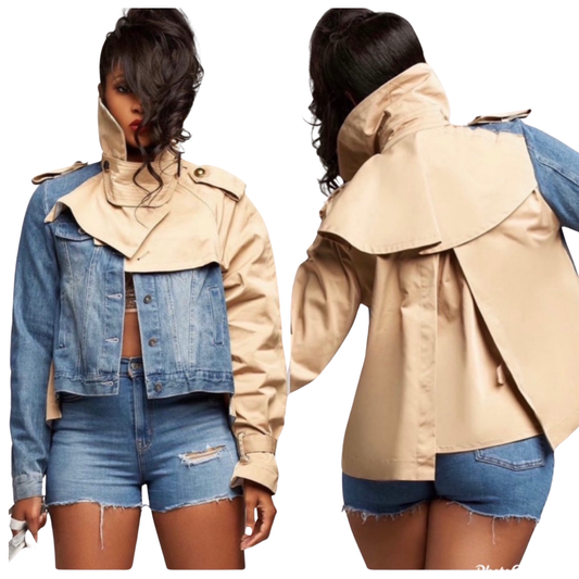 SNOB Emo DENIM Khaki Jean Jacket