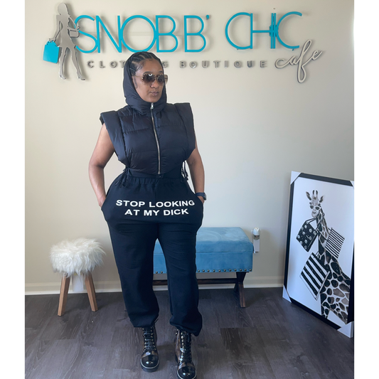 SNOB Swag Jogging Pants-Black