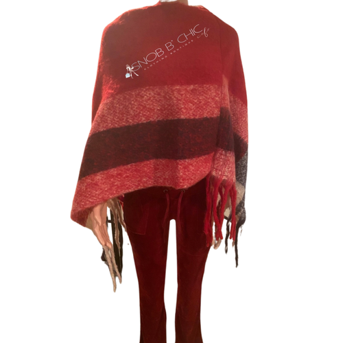 SNOB Riding Hooded Poncho-Colorful